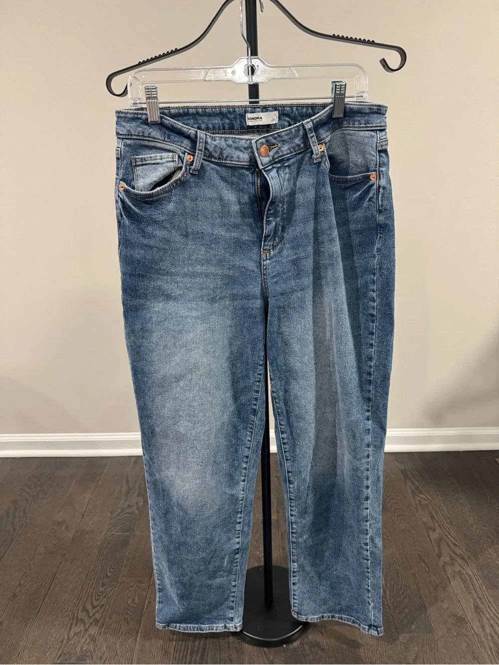 Sonoma Straight Leg Jeans in Medium Blue Wash